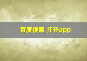 百度搜索 打开app